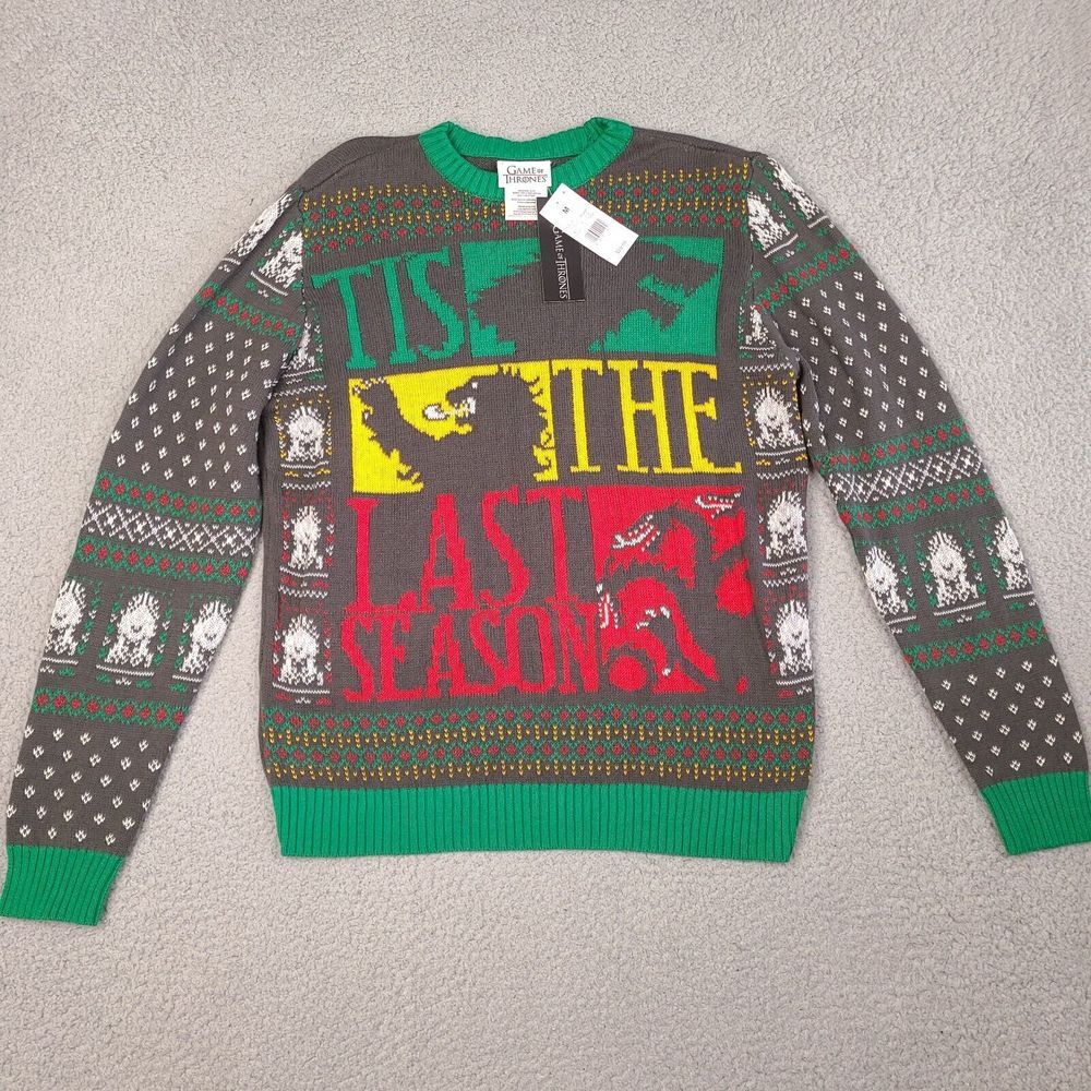 Game of Thrones Sweater Adult Medium Christmas HBO‎ Tis The Last Season